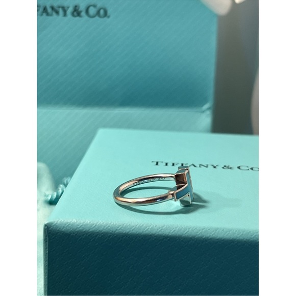 Authentic Tiffany co diamond and turquoise t wire ring - Picture 6 of 9